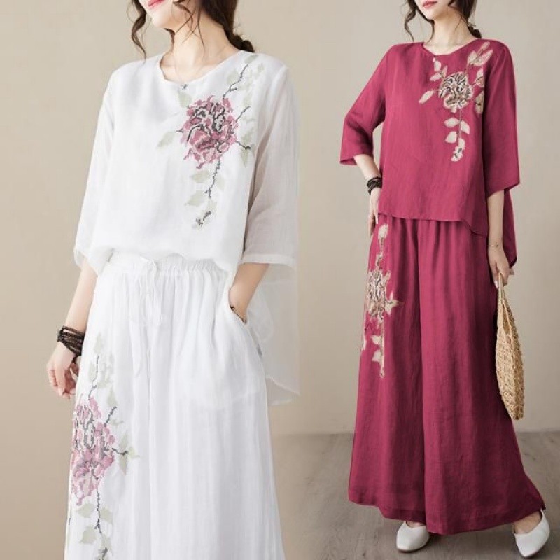 Completo Due Pezzi in Lino e C - Linen Pant Wide recensione e prezzo